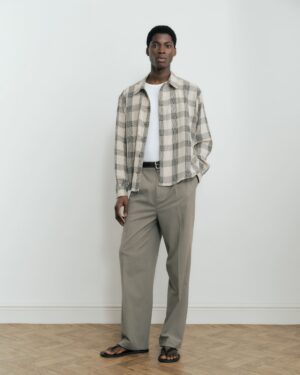 Alternative view of Portuguese Flannel Shirt - Cream and Black