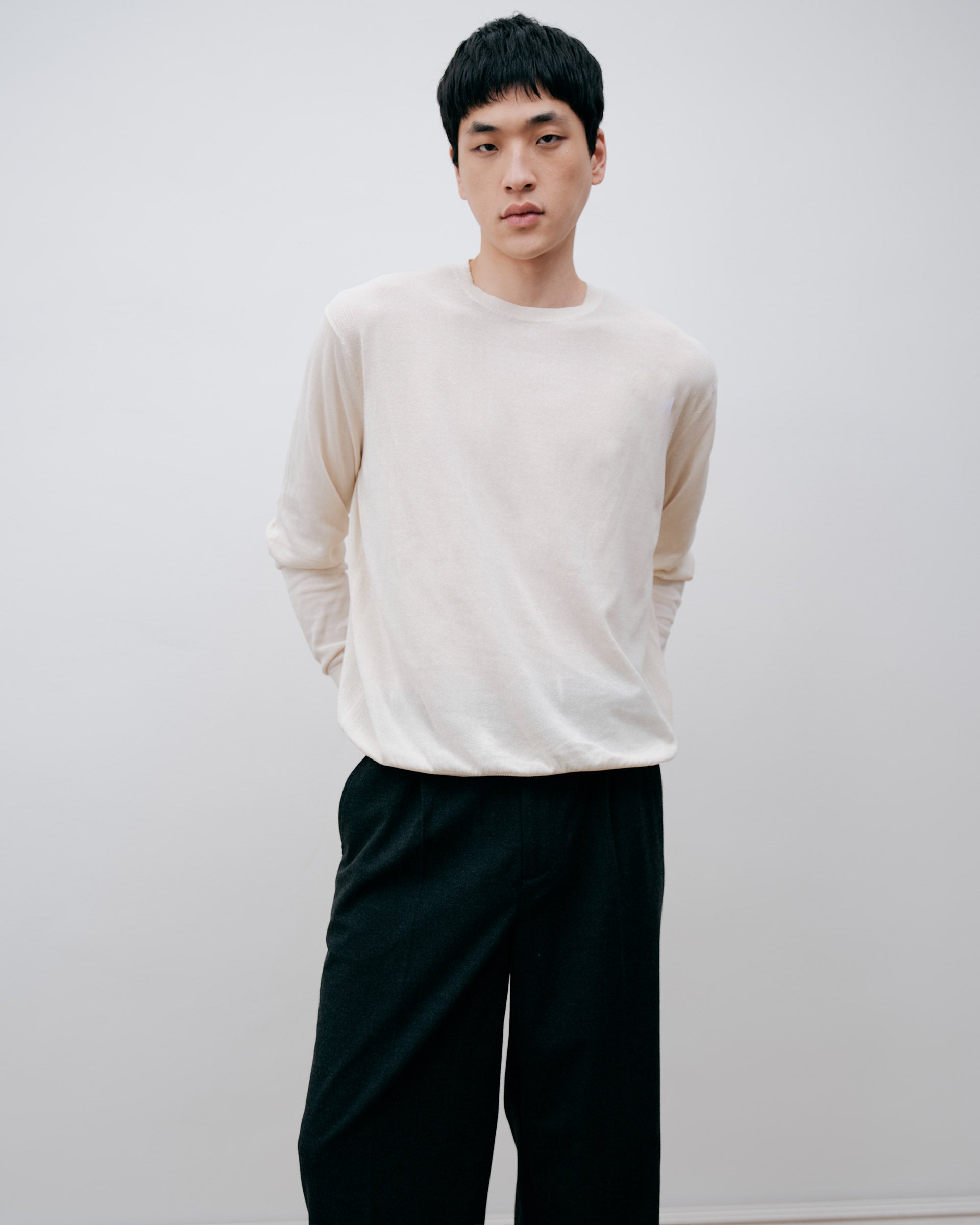 Elba Knit Long Sleeve - Cream - Ảnh 3