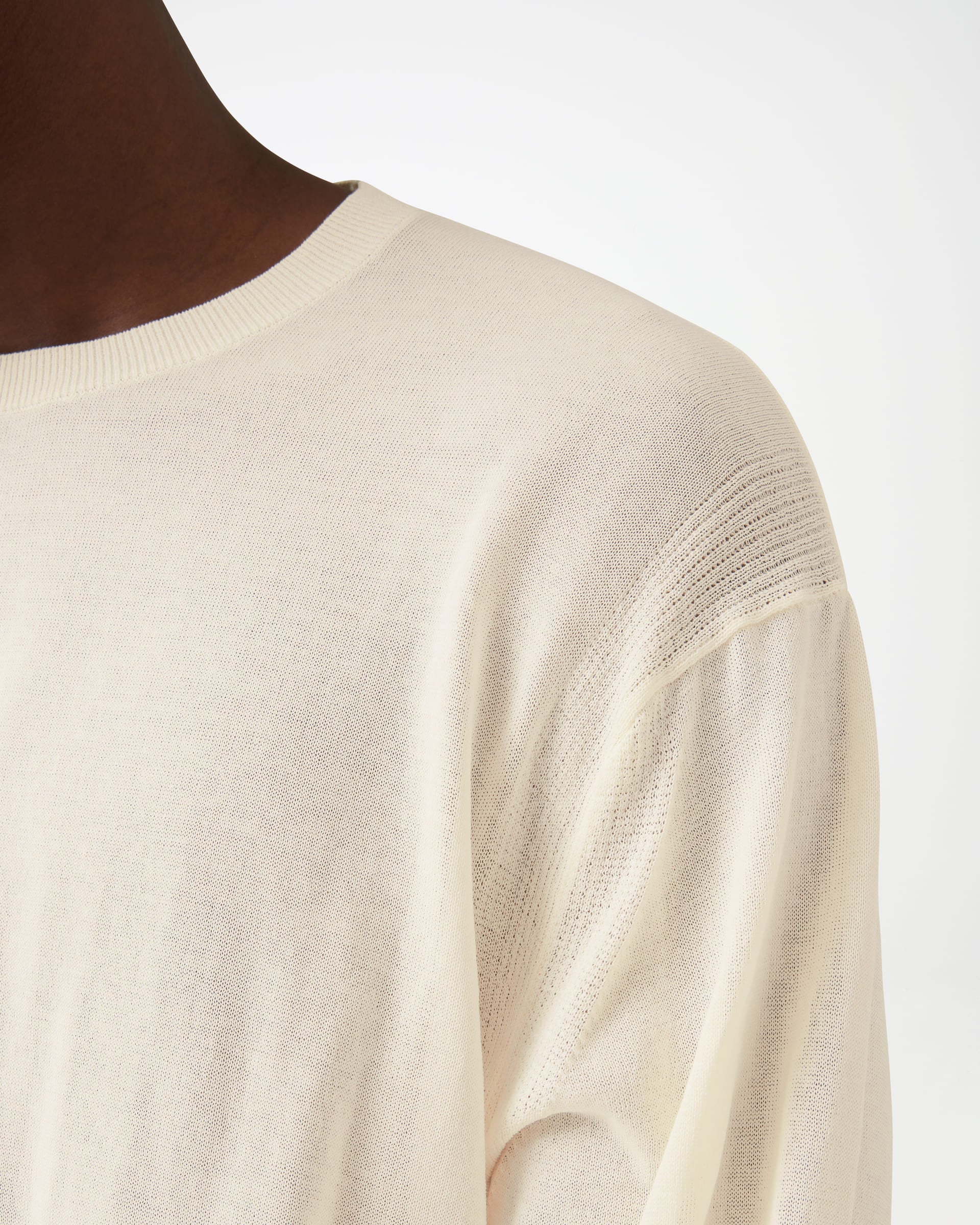 Elba Knit Long Sleeve - Cream - Ảnh 5