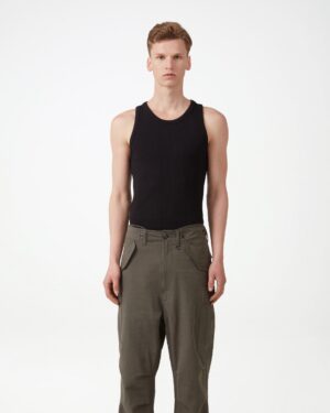Alternative view of Embroidered Fitted Ribbed Vest - Black