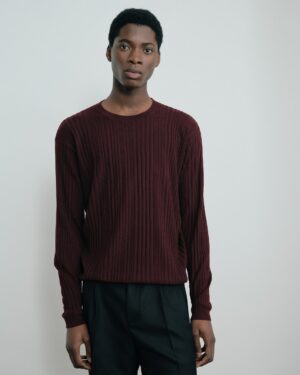 Alternative view of Pelosa Knit Long Sleeve - Burgundy